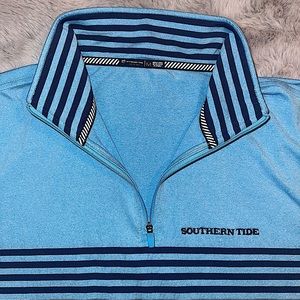 Southern Tide NWOT Men’s Tide To Trail Quarter Zip Pull Over Medium Blue Navy